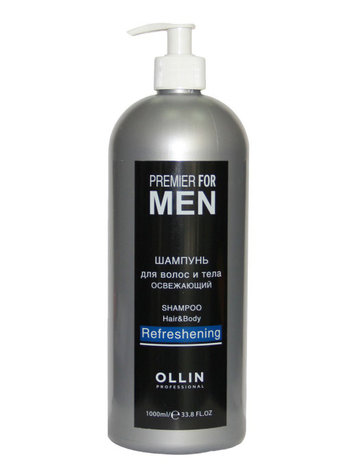 картинка OLLIN PREMIER FOR MEN Шампунь д/в и тела освеж 1000 мл от магазина Одежда+