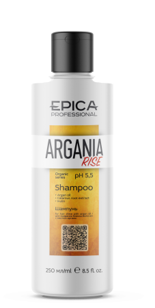 картинка EPICA Argania Rise Organic Шампунь д/блеска волос масло арган 250 мл от магазина Одежда+