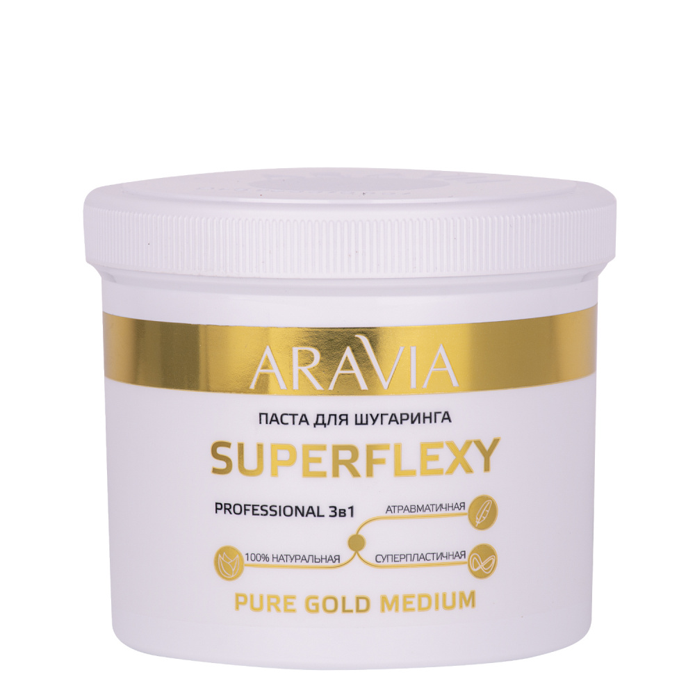 картинка ARAVIA Паста 1076 д/депилции SUPERFLEXY Pure Gold 750 г от магазина Одежда+
